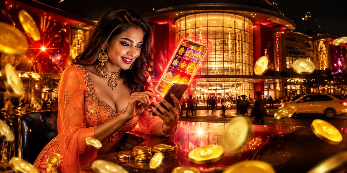 Exciting slot game interface in vibrant red and gold theme